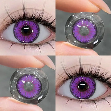 Qfdian 2Pieces Color Contact Lenses Bueatiful Pupil Cosmetic Circle Lens Yearly Cosplay Colour Contacts